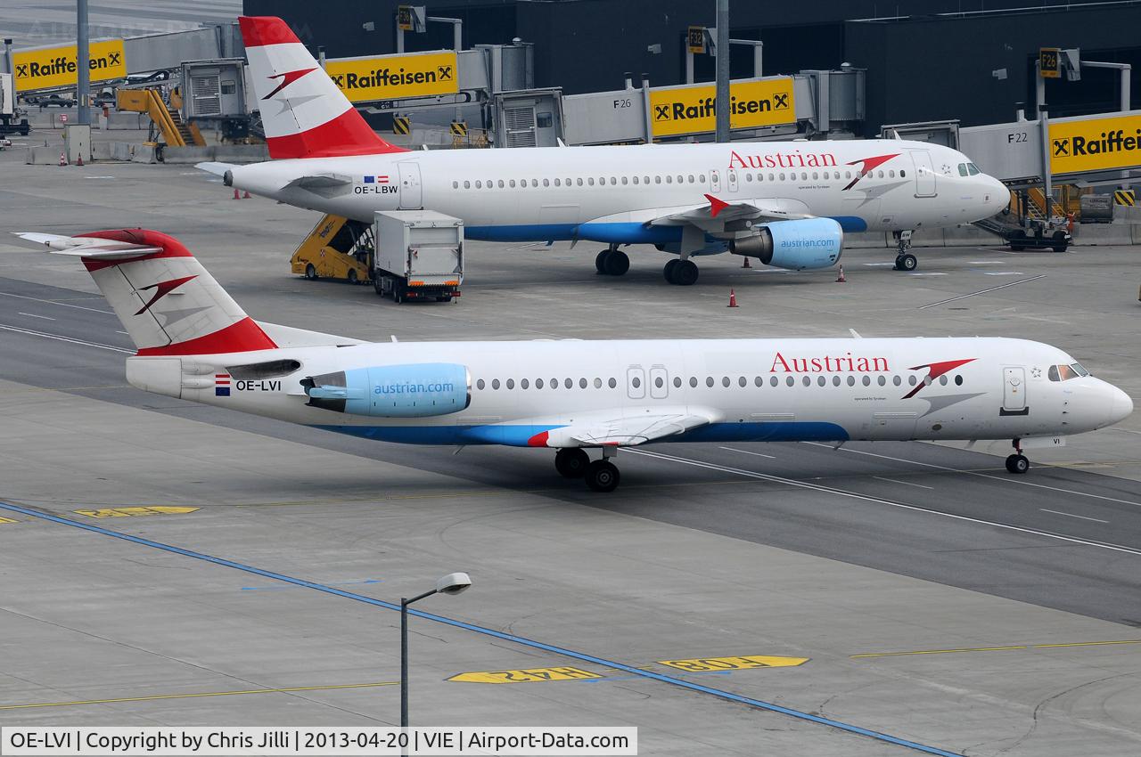 OE-LVI, 1993 Fokker 100 (F-28-0100) C/N 11468, Austrian Airlines