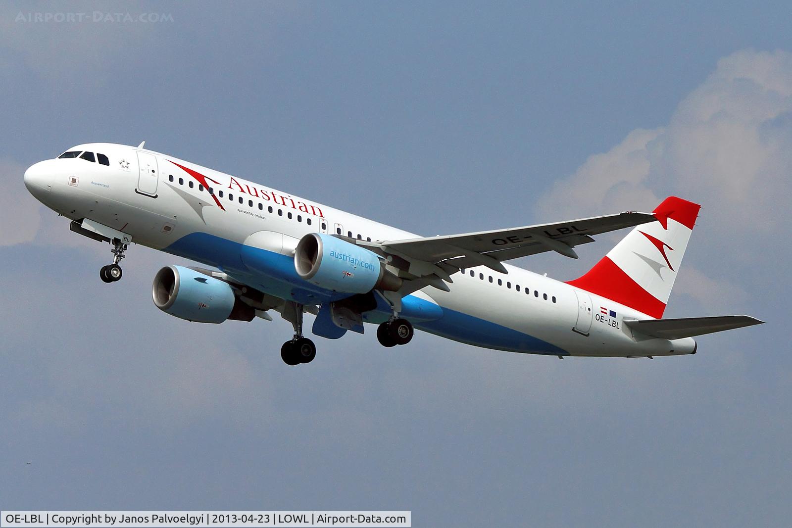 OE-LBL, 2003 Airbus A320-214 C/N 2009, Austrian Airlines Airbus A320-214 take off in LOWL/LNZ