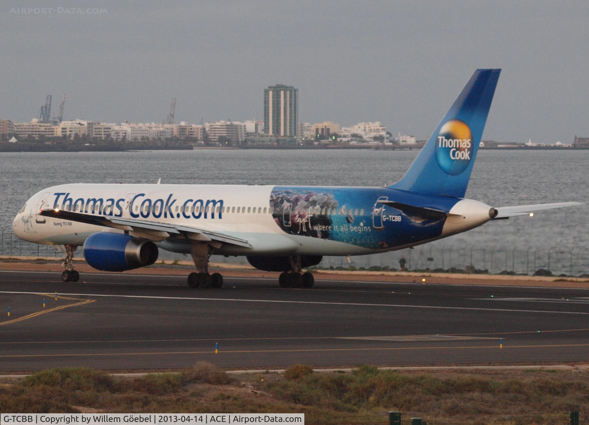 G-TCBB, 1999 Boeing 757-236 C/N 29945, Taxi to the runway of Lanzarote Airport
