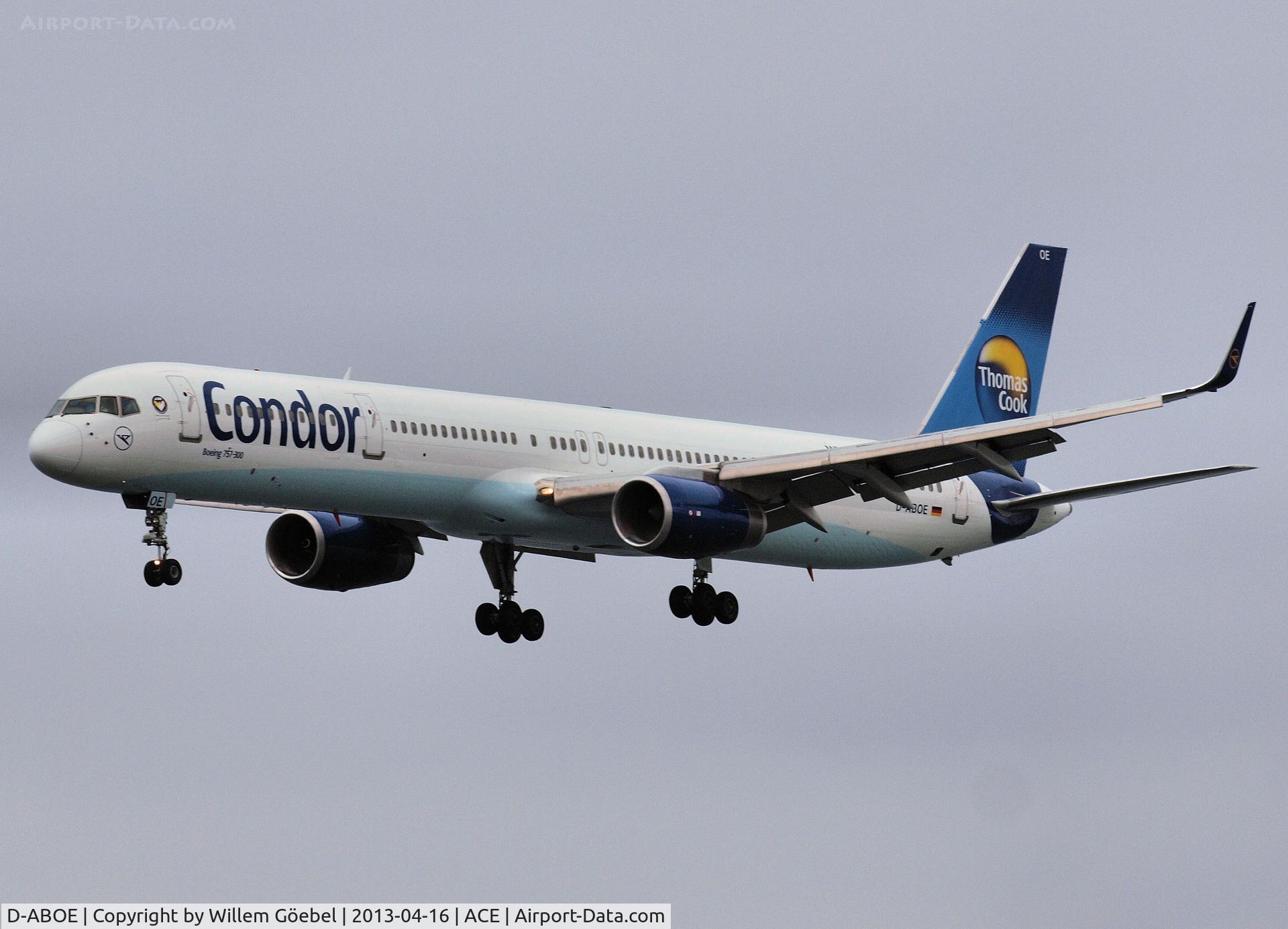 D-ABOE, 1999 Boeing 757-330 C/N 29012, Landing on Airport of Lanzarote