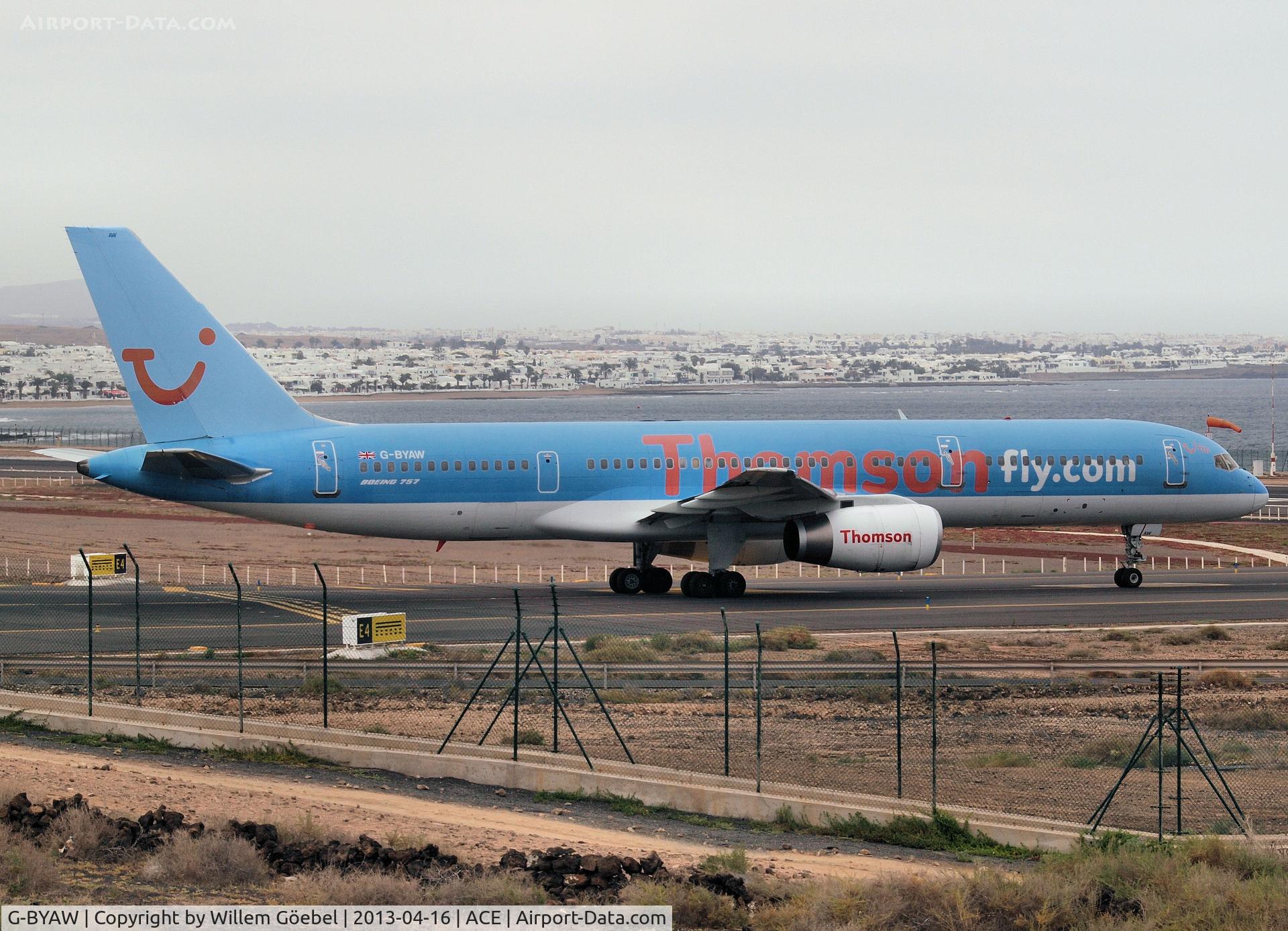 G-BYAW, 1995 Boeing 757-204 C/N 27234, Taxi to the runway of Lanzarote Airport