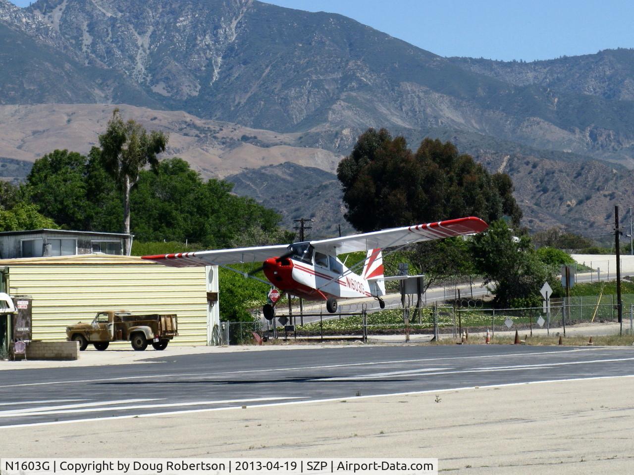 N1603G, 1968 Champion 7ECA Citabria C/N 609, 1968 Champion 7ECA CITABRIA, Lycoming O-235 115 Hp, x-wind landing Rwy 22