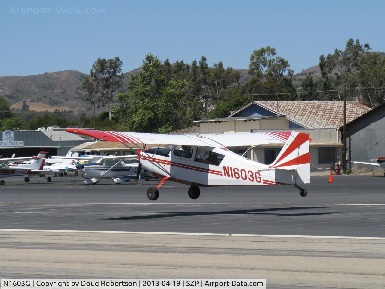 N1603G, 1968 Champion 7ECA Citabria C/N 609, 1968 Champion 7ECA CITABRIA, Lycoming O-235 115 Hp, landing Rwy 22