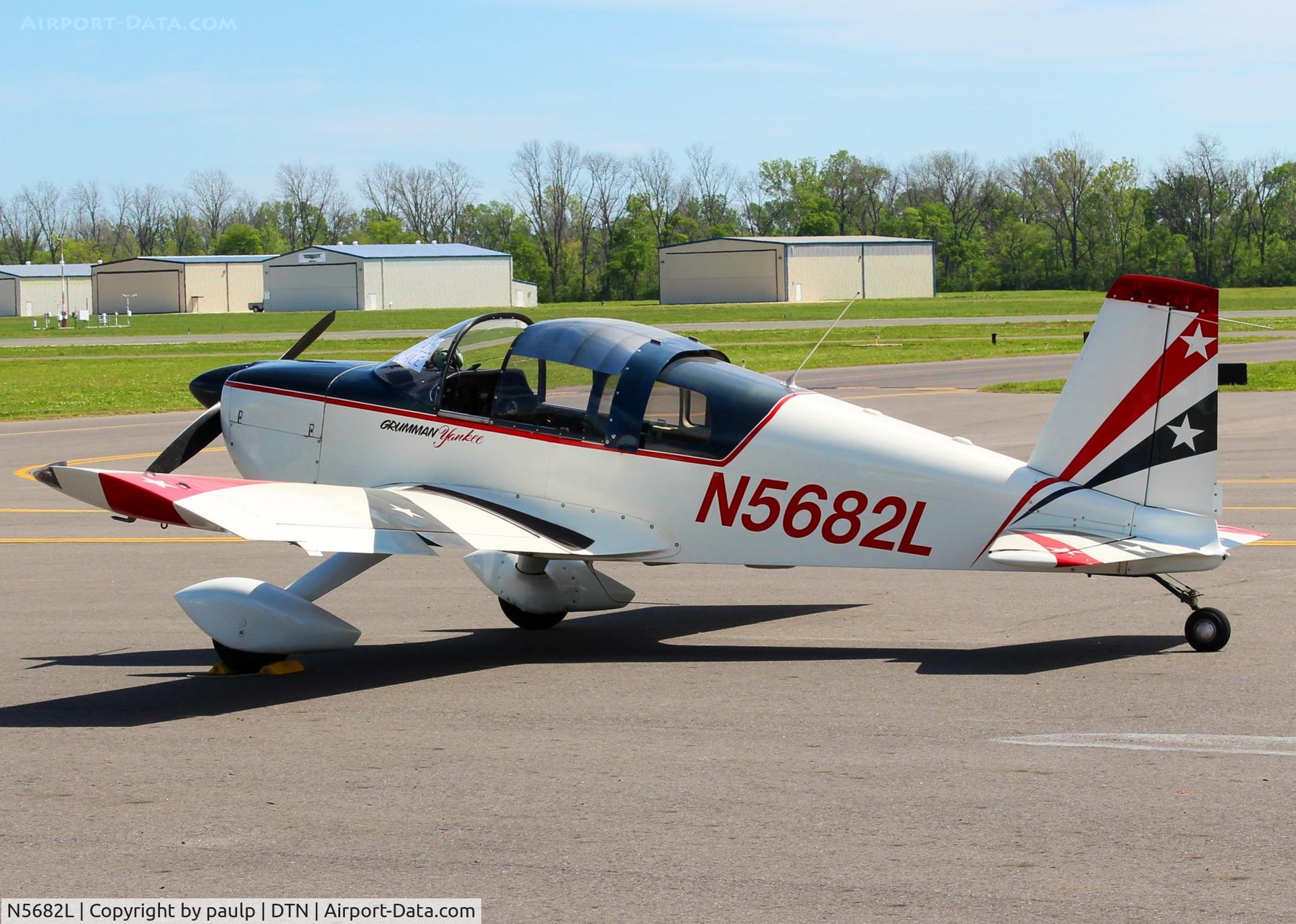 N5682L, 1969 American AA-1 Yankee C/N AA1-0082, At Downtown Shreveport.