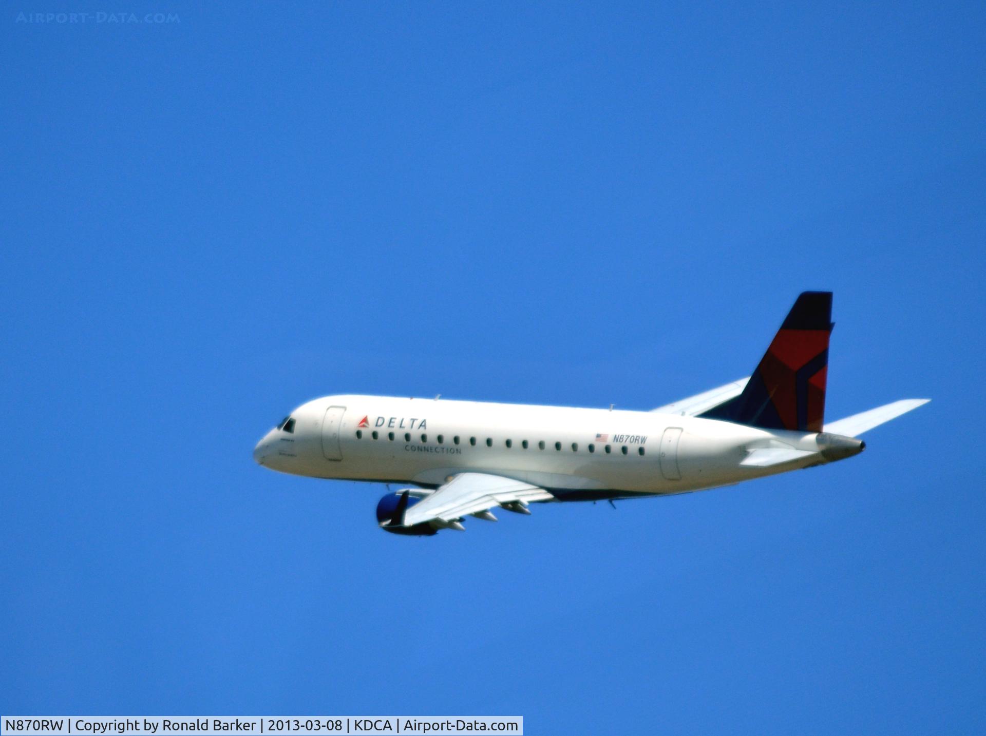 N870RW, 2006 Embraer 170SU (ERJ-170-100SU) C/N 17000138, Departure DCA