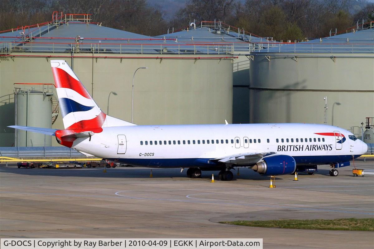 G-DOCS, 1992 Boeing 737-436 C/N 25852, Boeing 737-436 [25852] (British Airways) Gatwick~G 09/04/2010