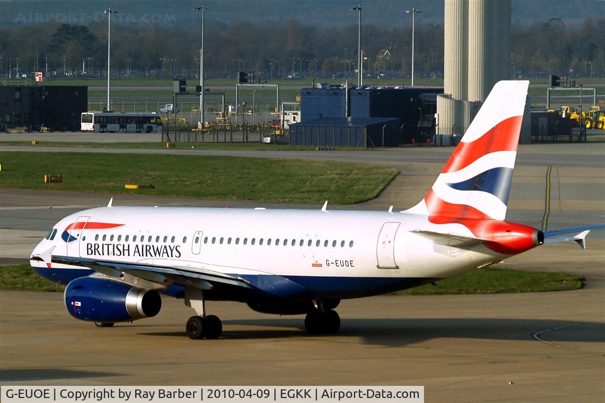 G-EUOE, 2001 Airbus A319-131 C/N 1574, Airbus A319-131 [1574] (British Airways) Gatwick~G 09/04/2010