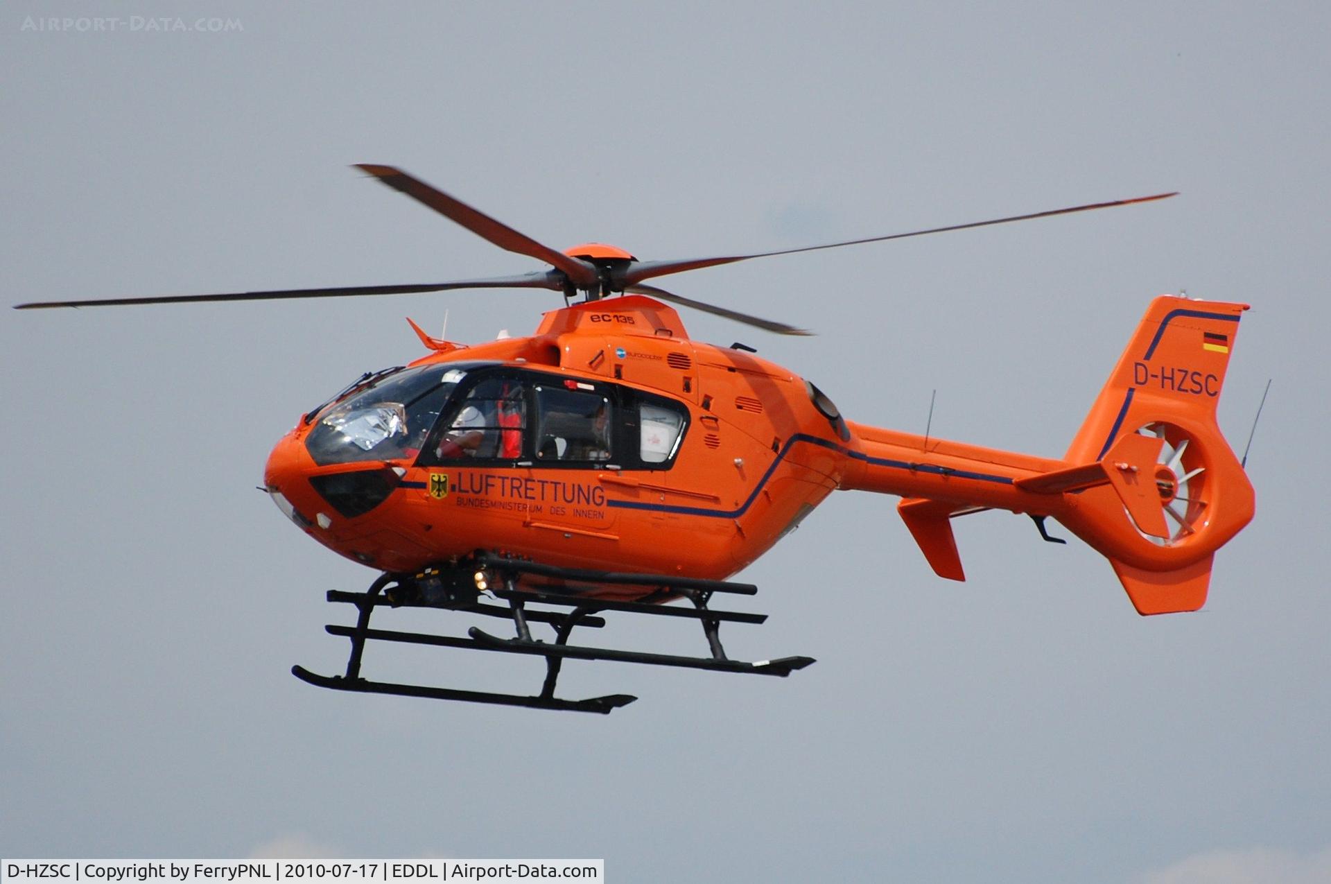 D-HZSC, 2007 Eurocopter EC-135T-2+ C/N 0549, EC135 landing in DUS