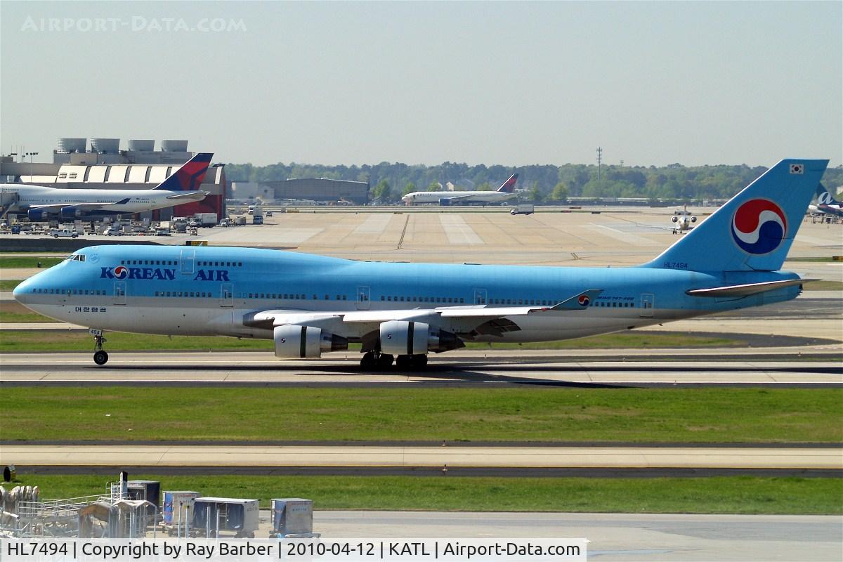 HL7494, Boeing 747-4B5 C/N 27662, HL7494   Boeing 747-4B5 [27662] (Korean Air) Atlanta~N 12/04/2010