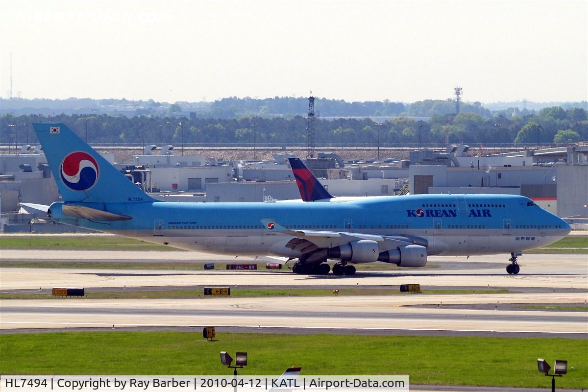 HL7494, Boeing 747-4B5 C/N 27662, HL7494   Boeing 747-4B5 [27662] (Korean Air) Atlanta-Hartsfield~N 12/04/2010