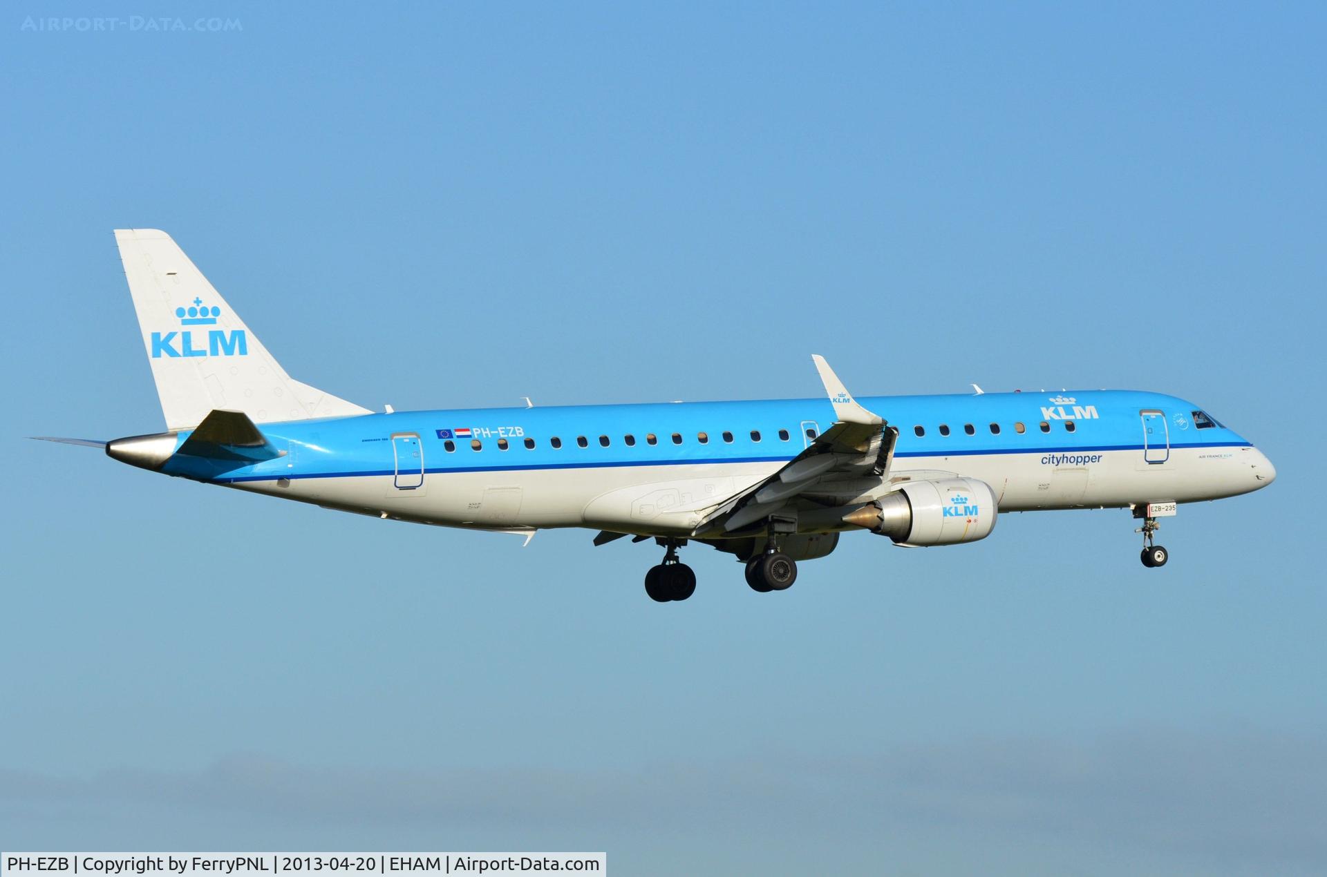 PH-EZB, 2008 Embraer 190LR (ERJ-190-100LR) C/N 19000235, KLC ERJ190 landing