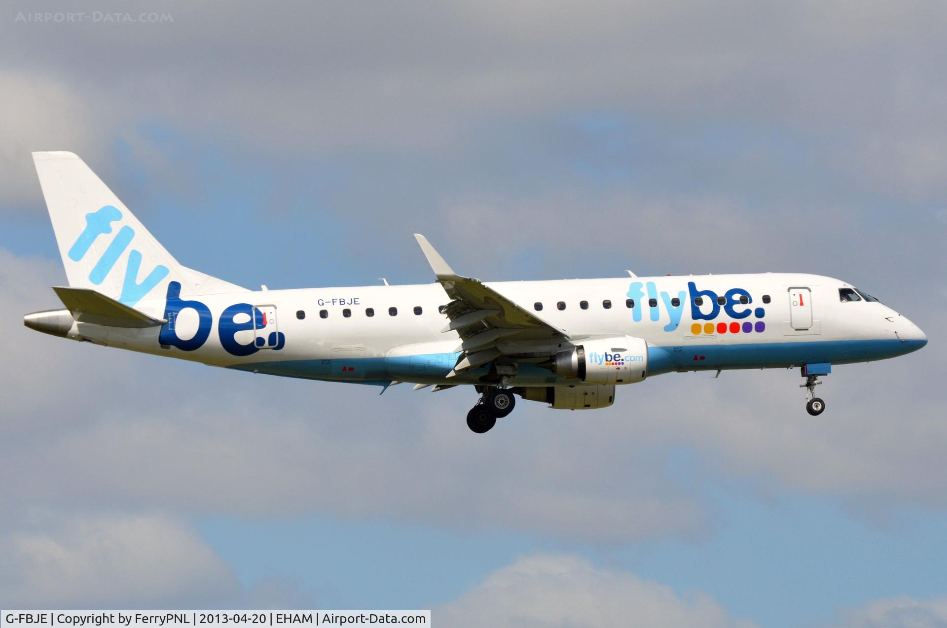 G-FBJE, 2012 Embraer 175STD (ERJ-170-200) C/N 17000336, Flybe ERJ175 landing in AMS
