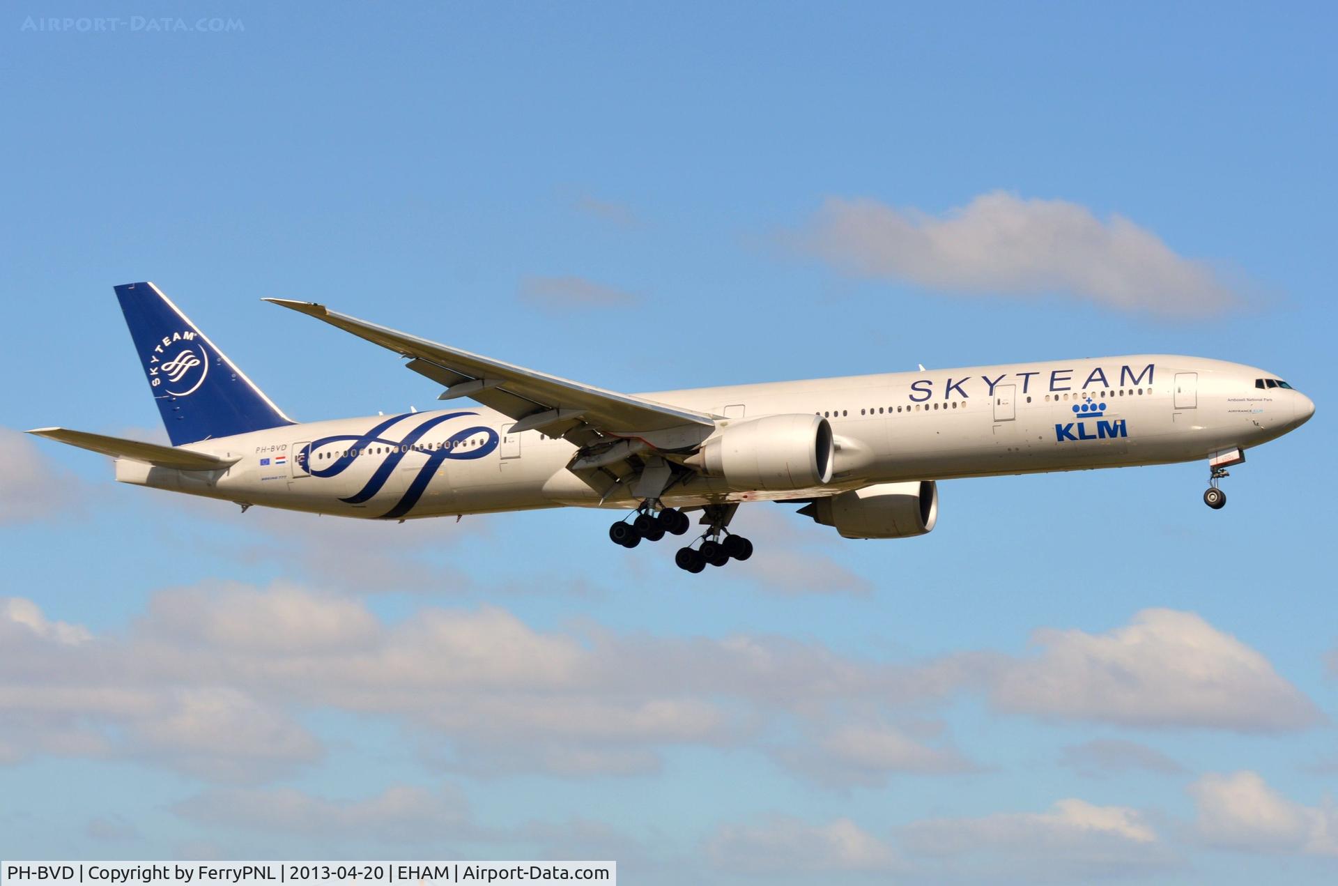PH-BVD, 2009 Boeing 777-306/ER C/N 35979, KLM B773 in Skyteam colours
