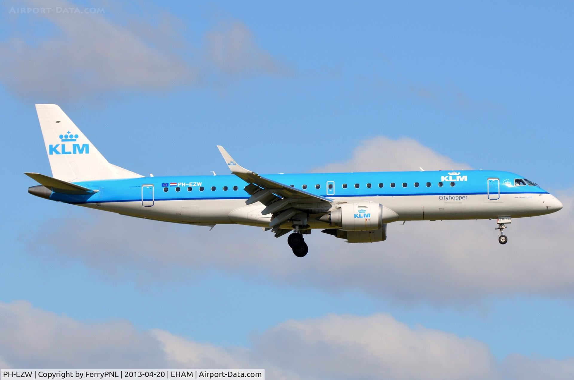 PH-EZW, 2012 Embraer 190LR (ERJ-190-100LR) C/N 19000533, KLC ERJ190