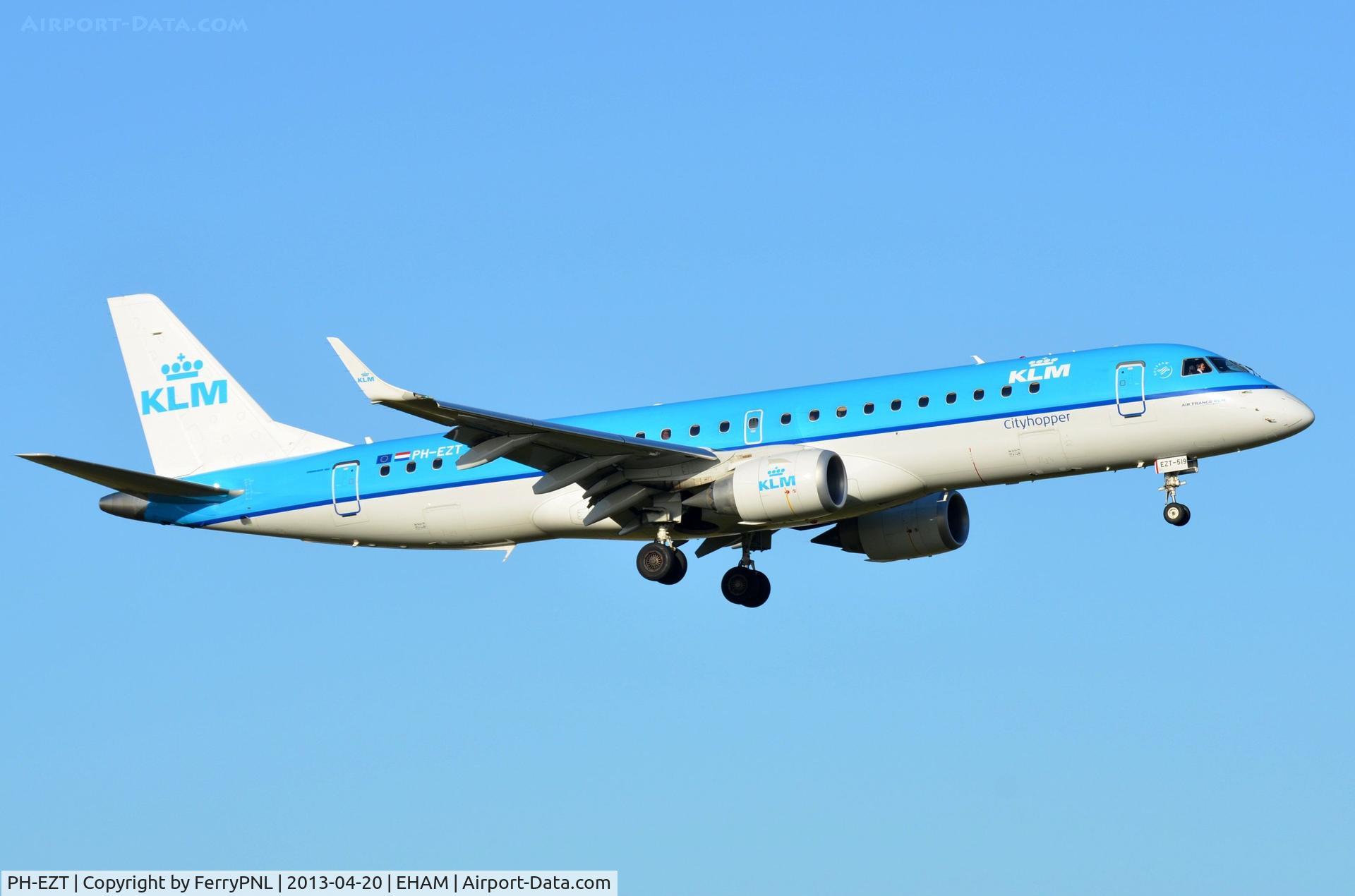 PH-EZT, 2012 Embraer 190LR (ERJ-190-100LR) C/N 19000519, Cittyhopper ERJ190