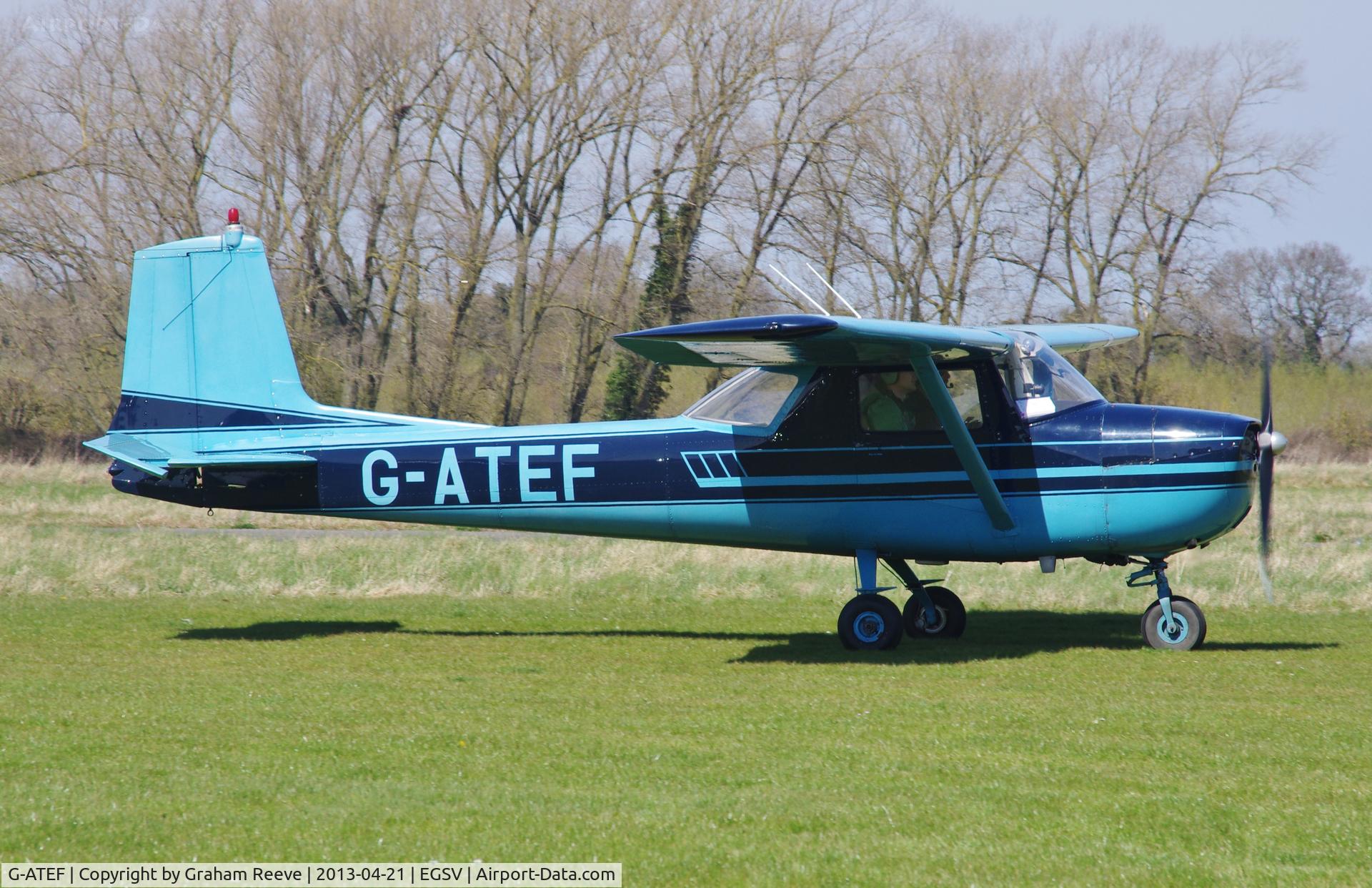 G-ATEF, 1965 Cessna 150E C/N 150-61378, Just landed.