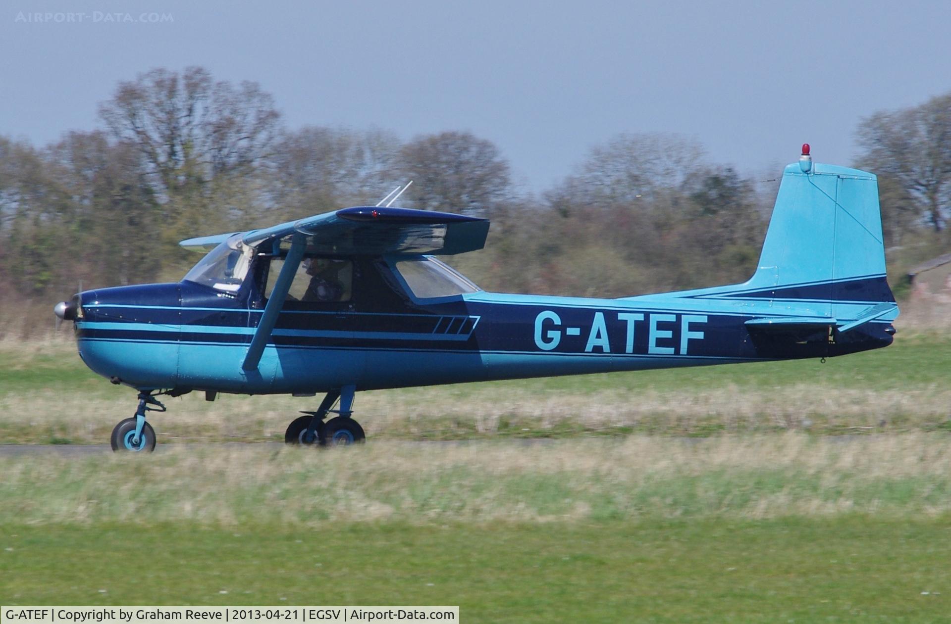 G-ATEF, 1965 Cessna 150E C/N 150-61378, Just landed.