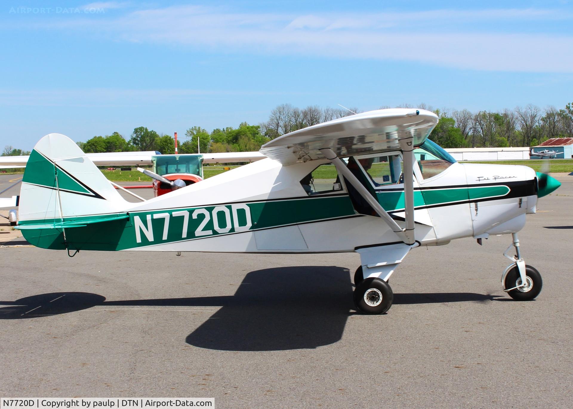N7720D, 1957 Piper PA-22-150 C/N 22-5394, At Downtown Shreveport.