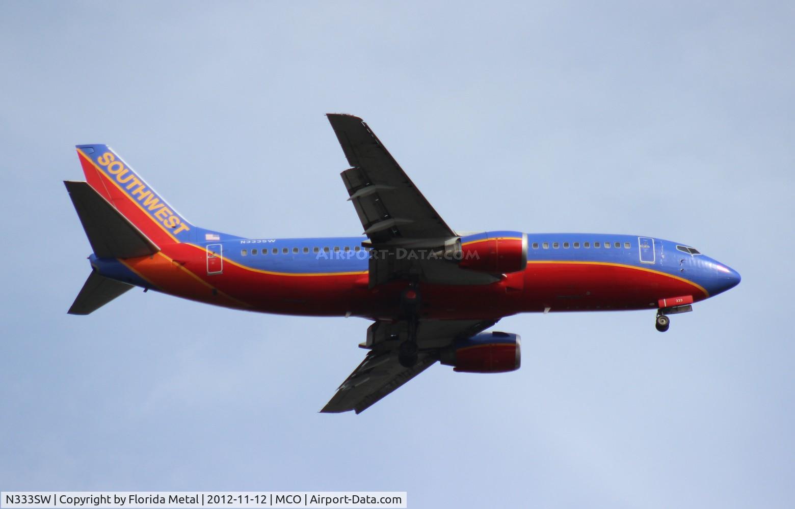 N333SW, 1988 Boeing 737-3H4 C/N 23697, Southwest 737