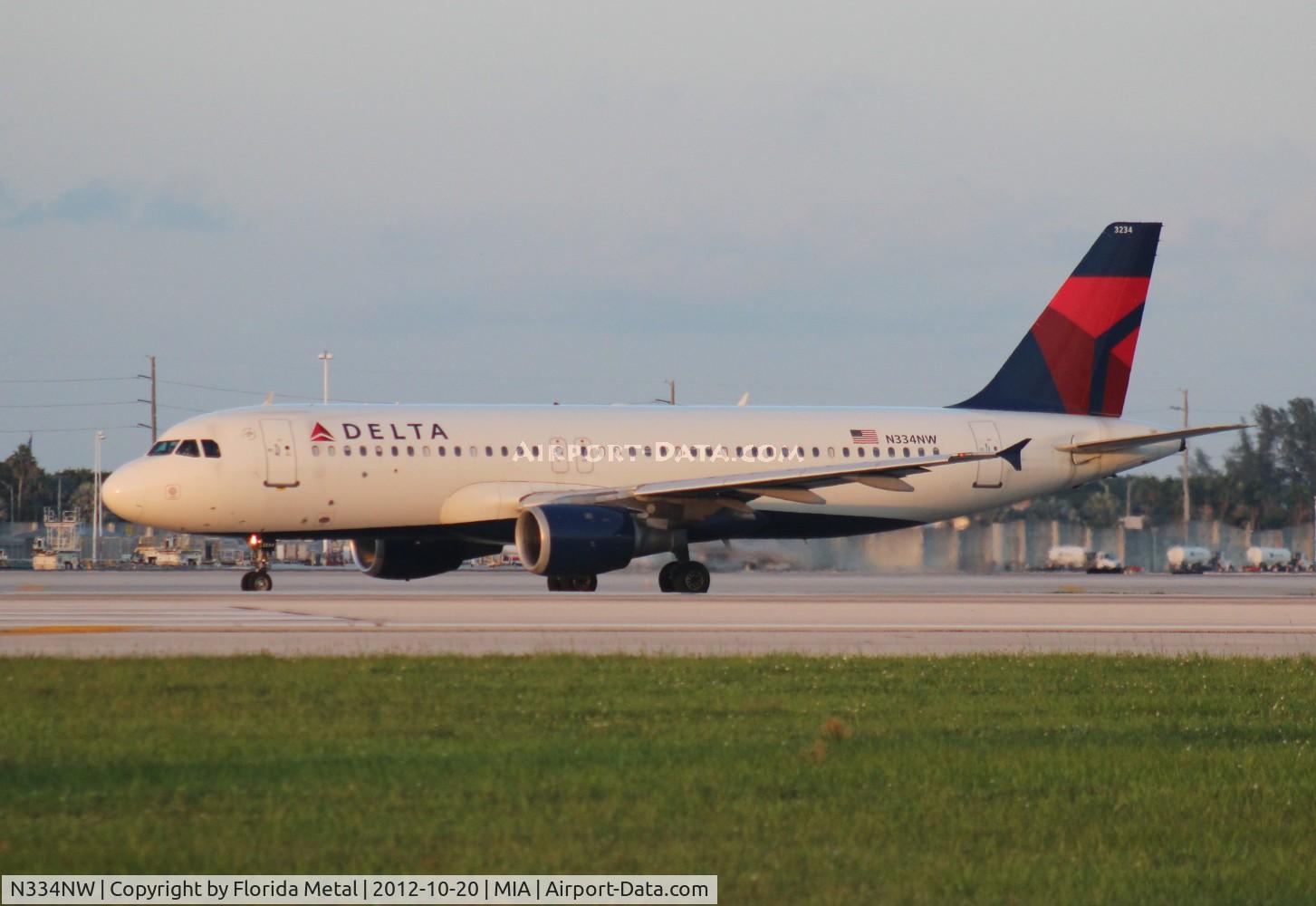 N334NW, 1992 Airbus A320-212 C/N 339, Delta A320