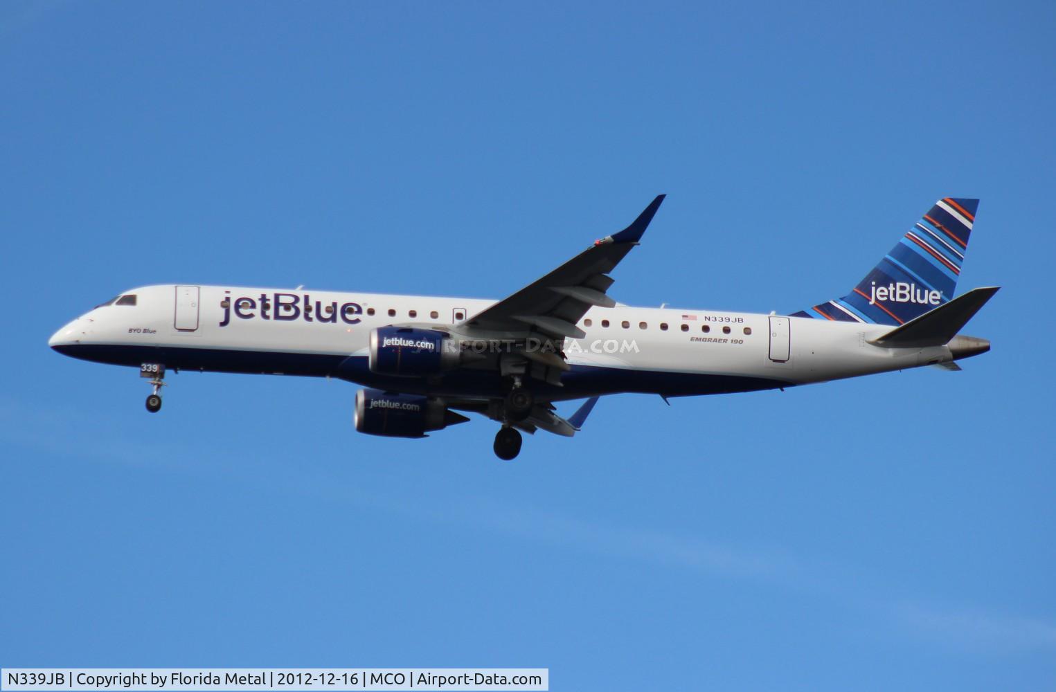 N339JB, 2011 Embraer ERJ-190-100 IGW 190AR C/N 19000490, Jet Blue E190