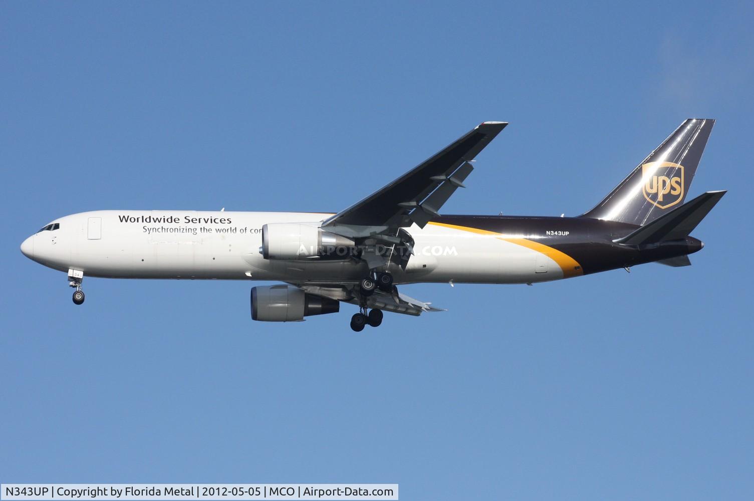 N343UP, 2011 Boeing 767-34AF C/N 37945, UPS 767-300