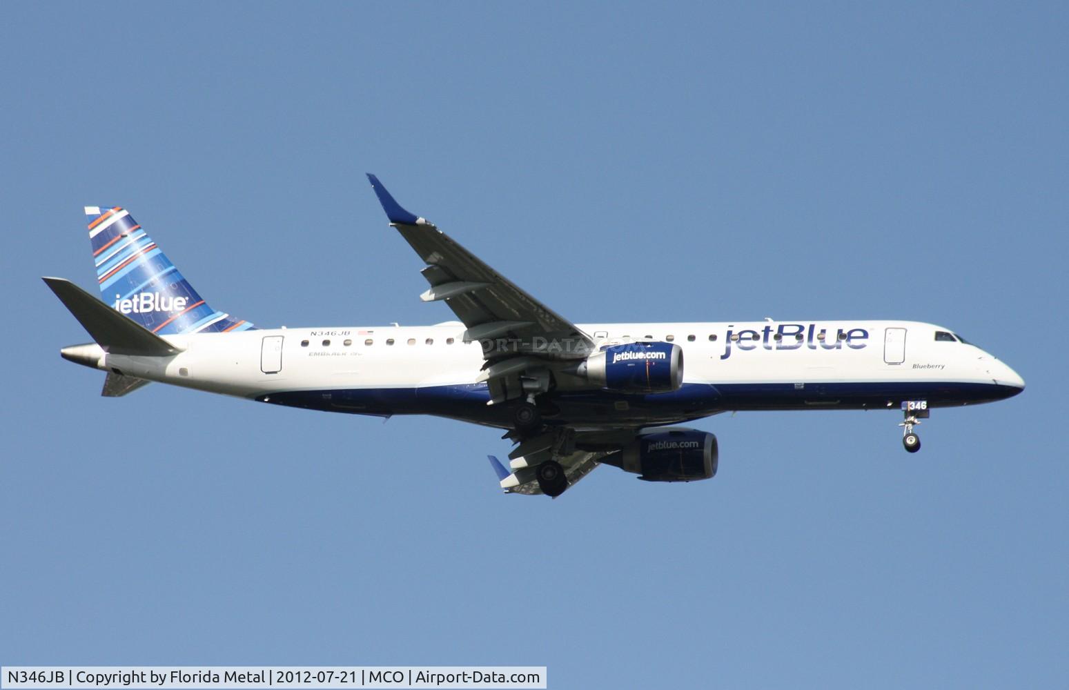N346JB, 2012 Embraer ERJ-190-100 IGW 190AR C/N 19000504, Jet Blue E190