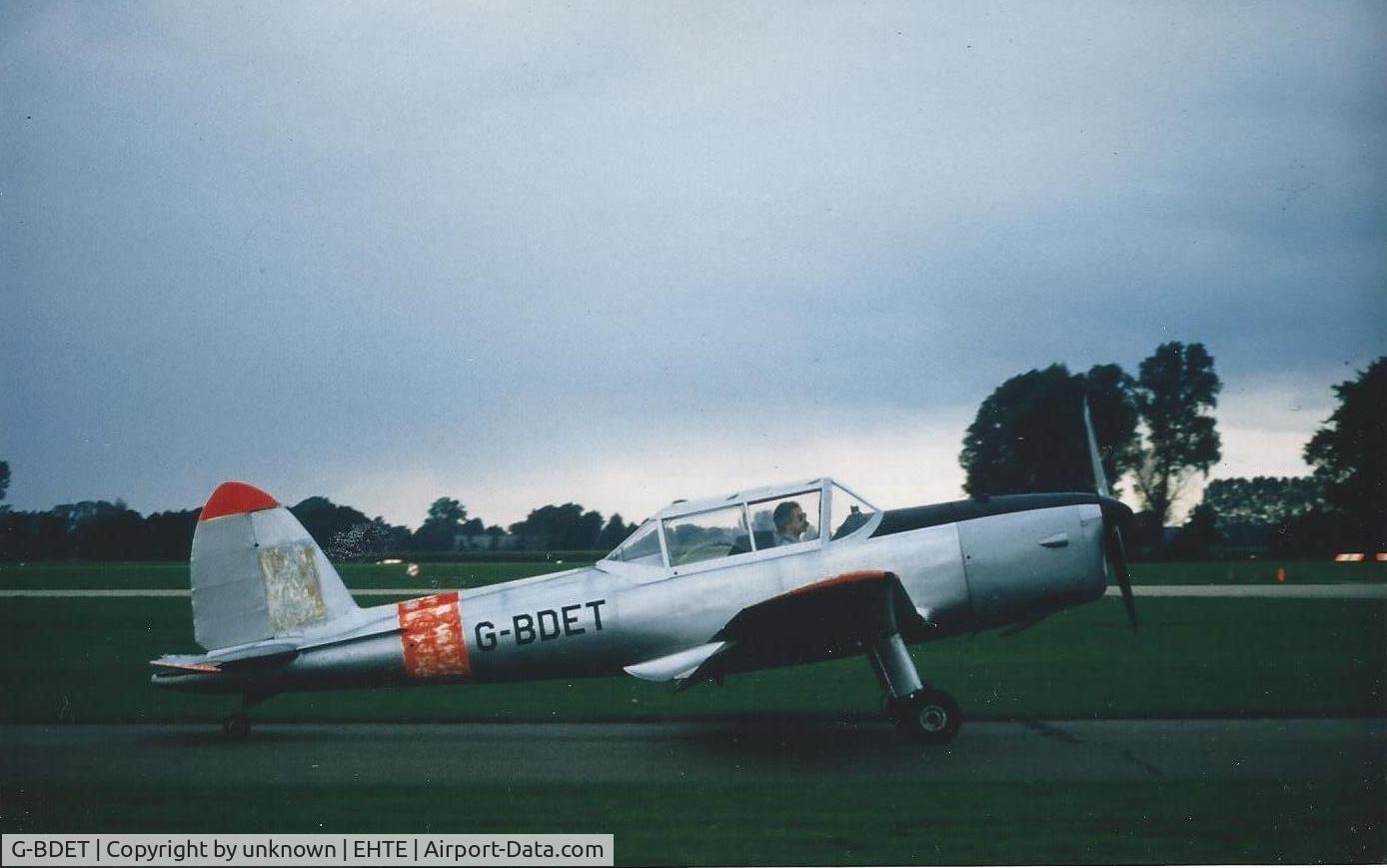 G-BDET, 1952 De Havilland DHC-1 Chipmunk T.10 C/N C1/0736, Based at Teuge Airport (EHTE), later EHRD.