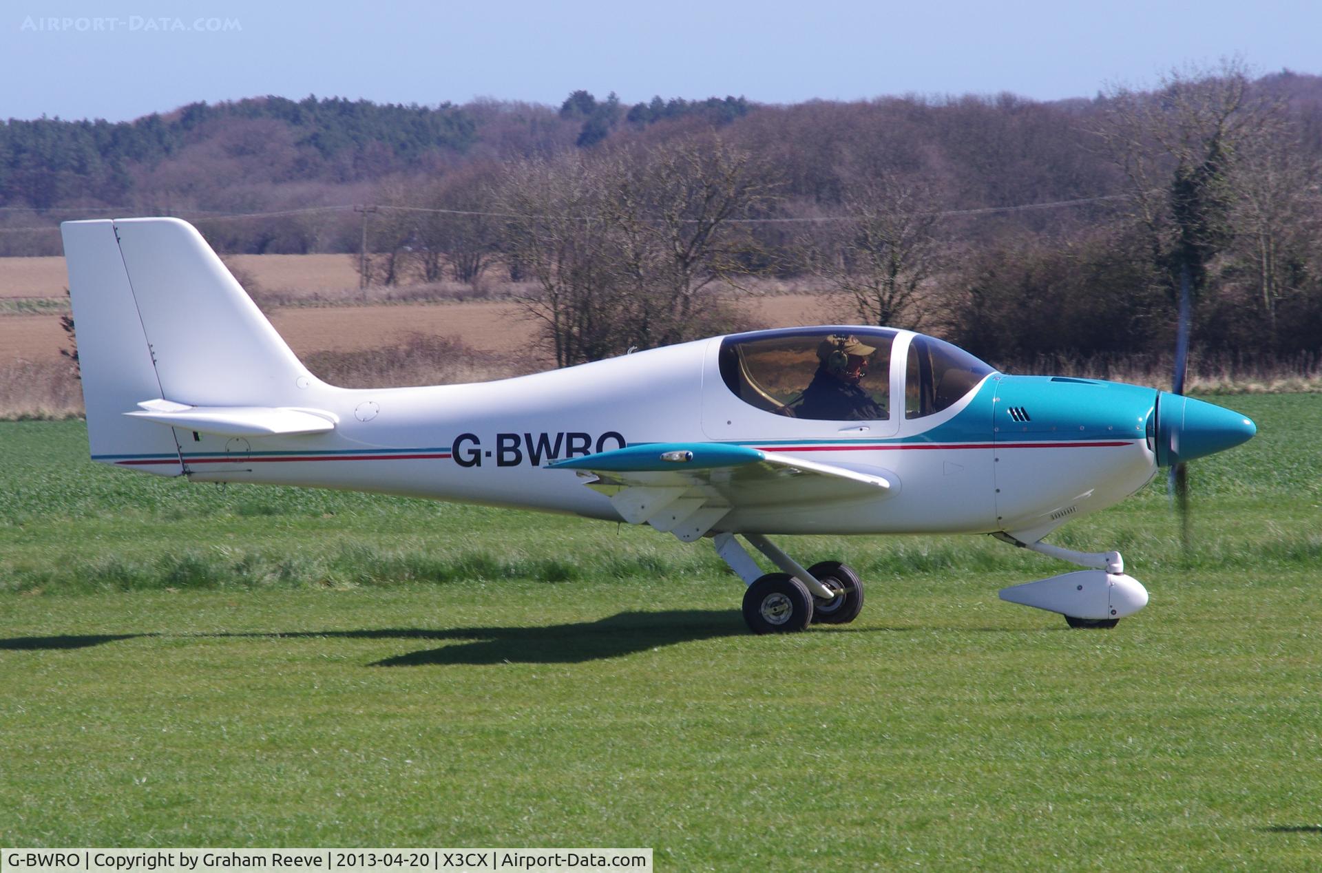G-BWRO, 1997 Europa Tri-Gear C/N PFA 247-12849, Just landed.
