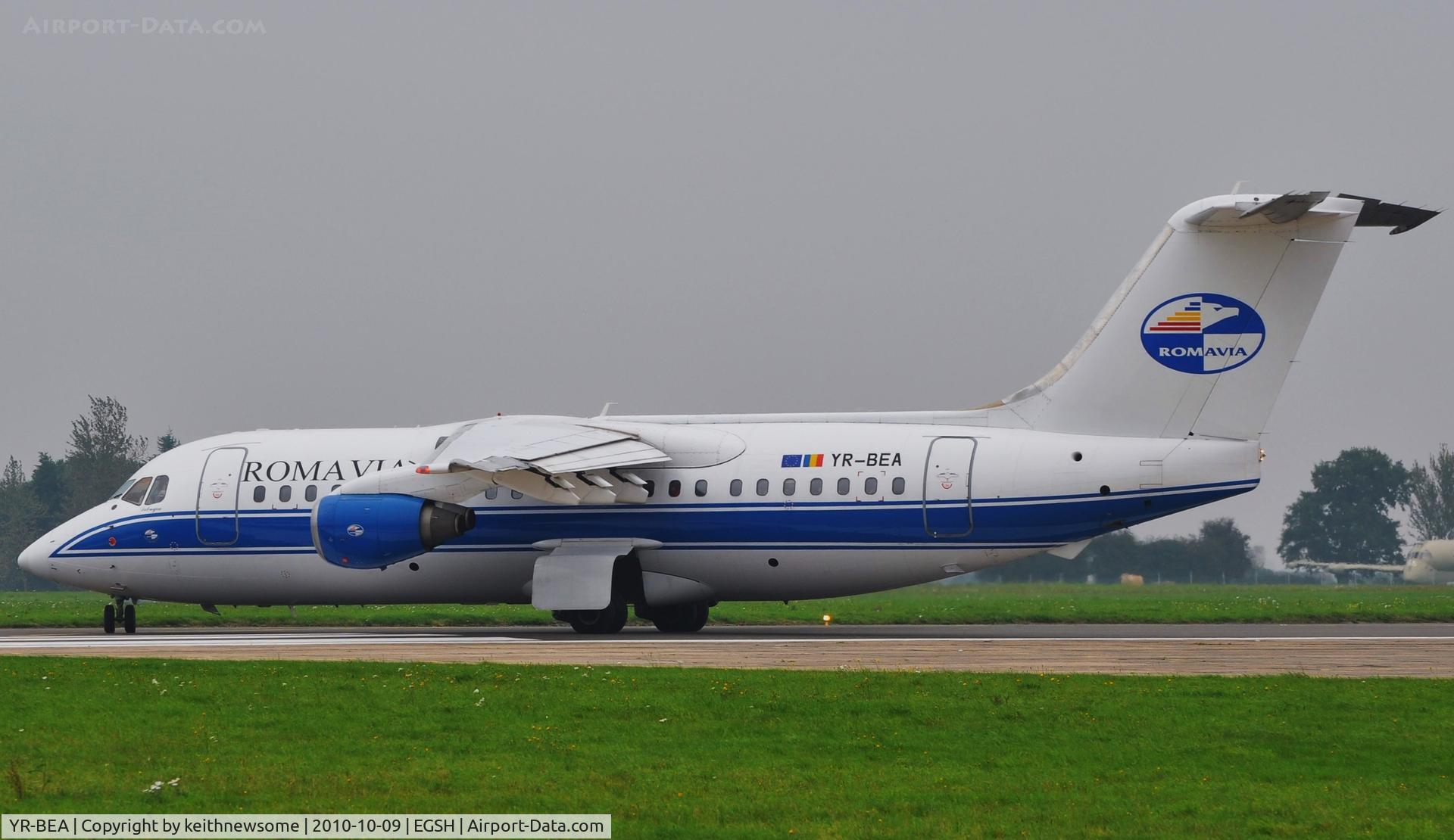 YR-BEA, 1994 British Aerospace BAe.146-200 C/N E2227, Collecting England under 21 football team.