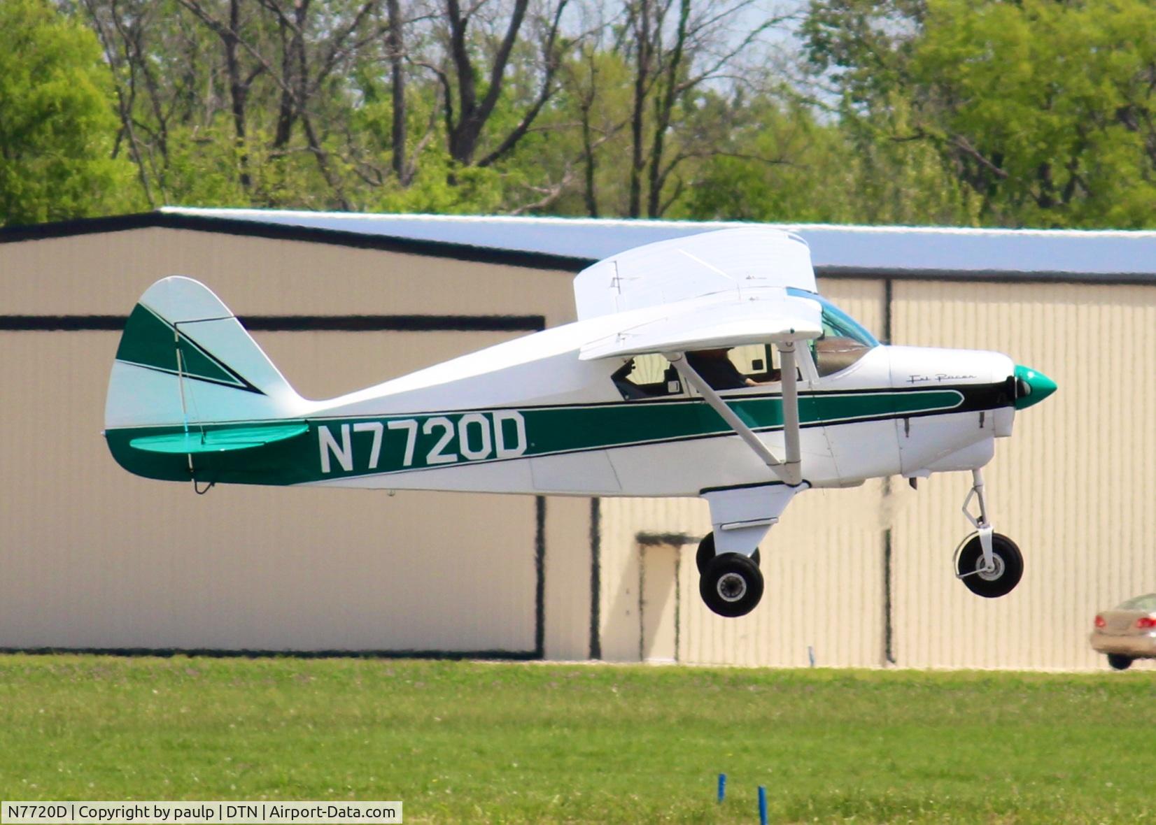 N7720D, 1957 Piper PA-22-150 C/N 22-5394, At Downtown Shreveport.
