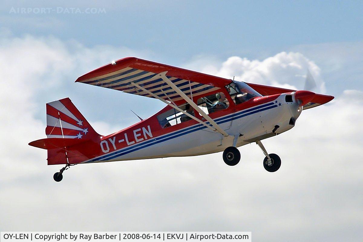 OY-LEN, 1977 Bellanca 7GCAA C/N 346-77, Bellanca 7GCAA Sky-Trac [346-77] Stauning~OY 14/06/2008. Destroyed in a hangar fire at Hoganas~OY 2012-05-09.