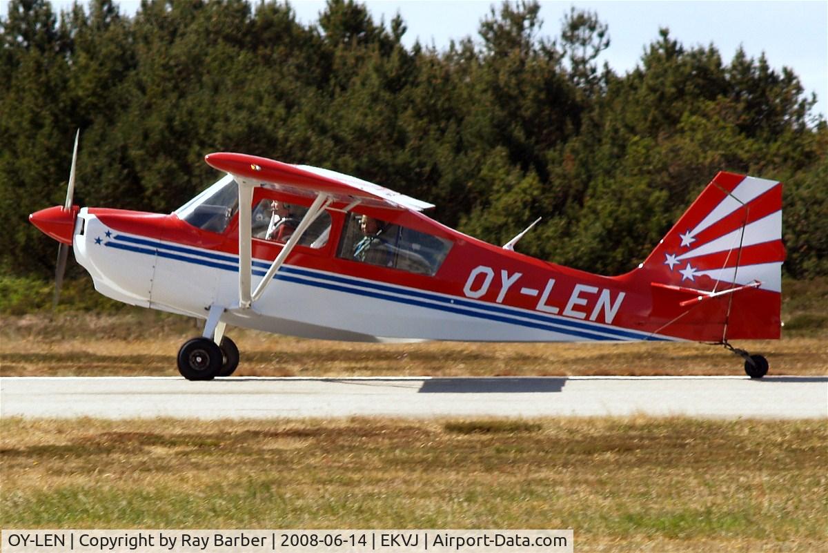 OY-LEN, 1977 Bellanca 7GCAA C/N 346-77, Bellanca 7GCAA Sky-Trac [346-77] Stauning~OY 14/06/2008. Destroyed in a hangar fire at Hoganas~OY 2012-05-09.