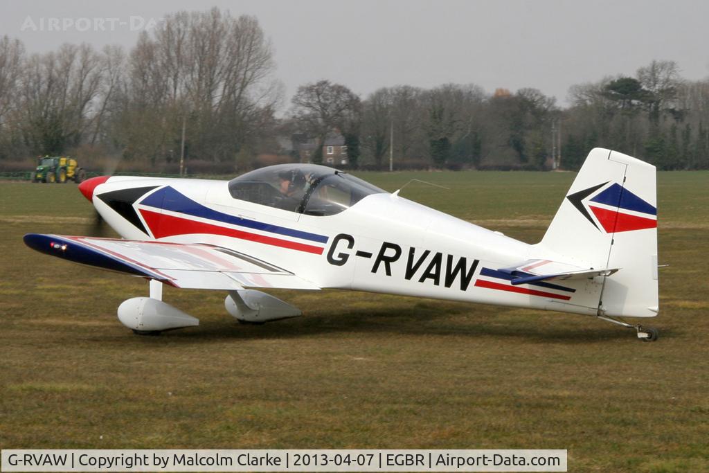 G-RVAW, 2000 Vans RV-6 C/N PFA 181-13234, Vans RV-6 at The Real Aeroplane Club's Spring Fly-In, Breighton Airfield, April 2013.