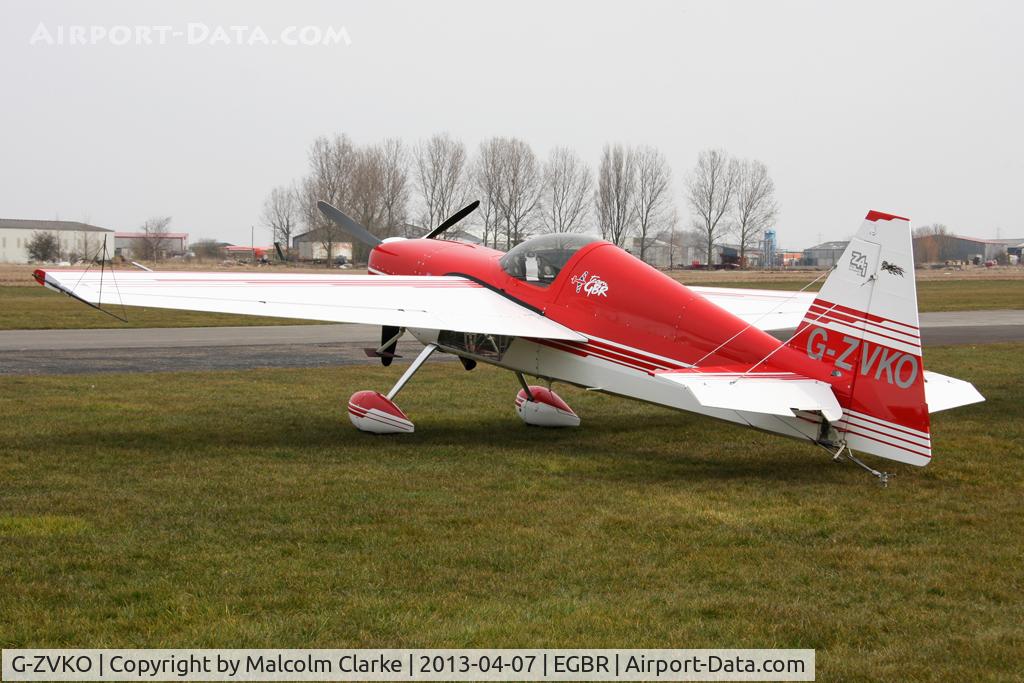 G-ZVKO, 2000 Zivko Edge 360 C/N 1, Zivko Edge 360 at The Real Aeroplane Club's Spring Fly-In, Breighton Airfield, April 2013.