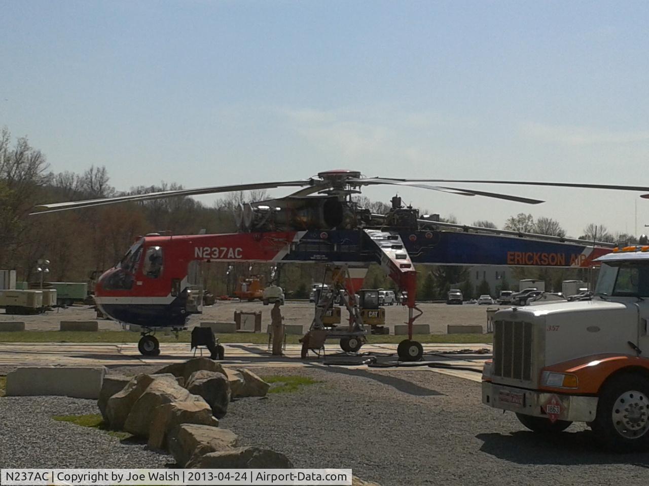 N237AC, 1970 Erickson S-64F Skycrane C/N 64095, Seen in Bootnon NJ 4/24/2013 helping to install new 500K volt transmission towers