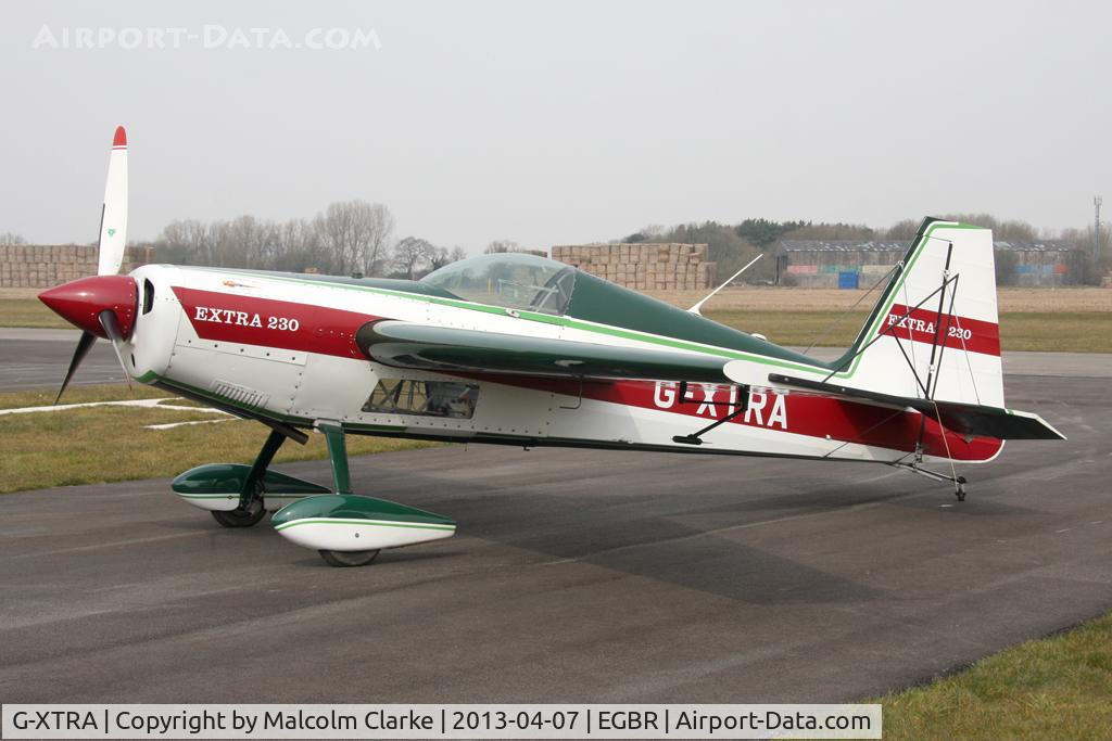 G-XTRA, 1987 Extra EA-230 C/N 12A, Extra EA-230 at The Real Aeroplane Club's Spring Fly-In, Breighton Airfield, April 2013.