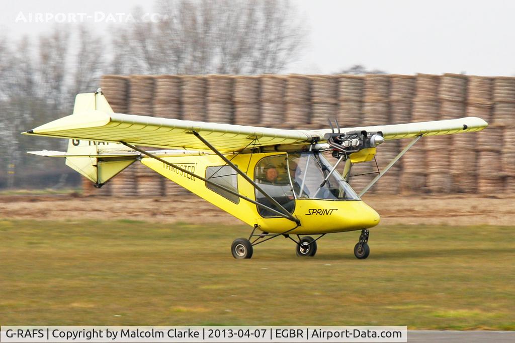 G-RAFS, 2004 Thruster T600N 450 C/N 0041-T600N-097, Thruster T-600N 450 at The Real Aeroplane Club's Spring Fly-In, Breighton Airfield, April 2013.