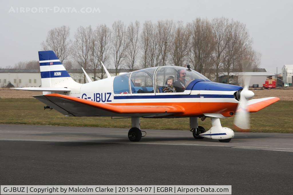 G-JBUZ, 1976 Robin DR-400-180R Remorqueur Regent C/N 1158, Robin DR-400-180R Remorqueur at The Real Aeroplane Club's Spring Fly-In, Breighton Airfield, April 2013.