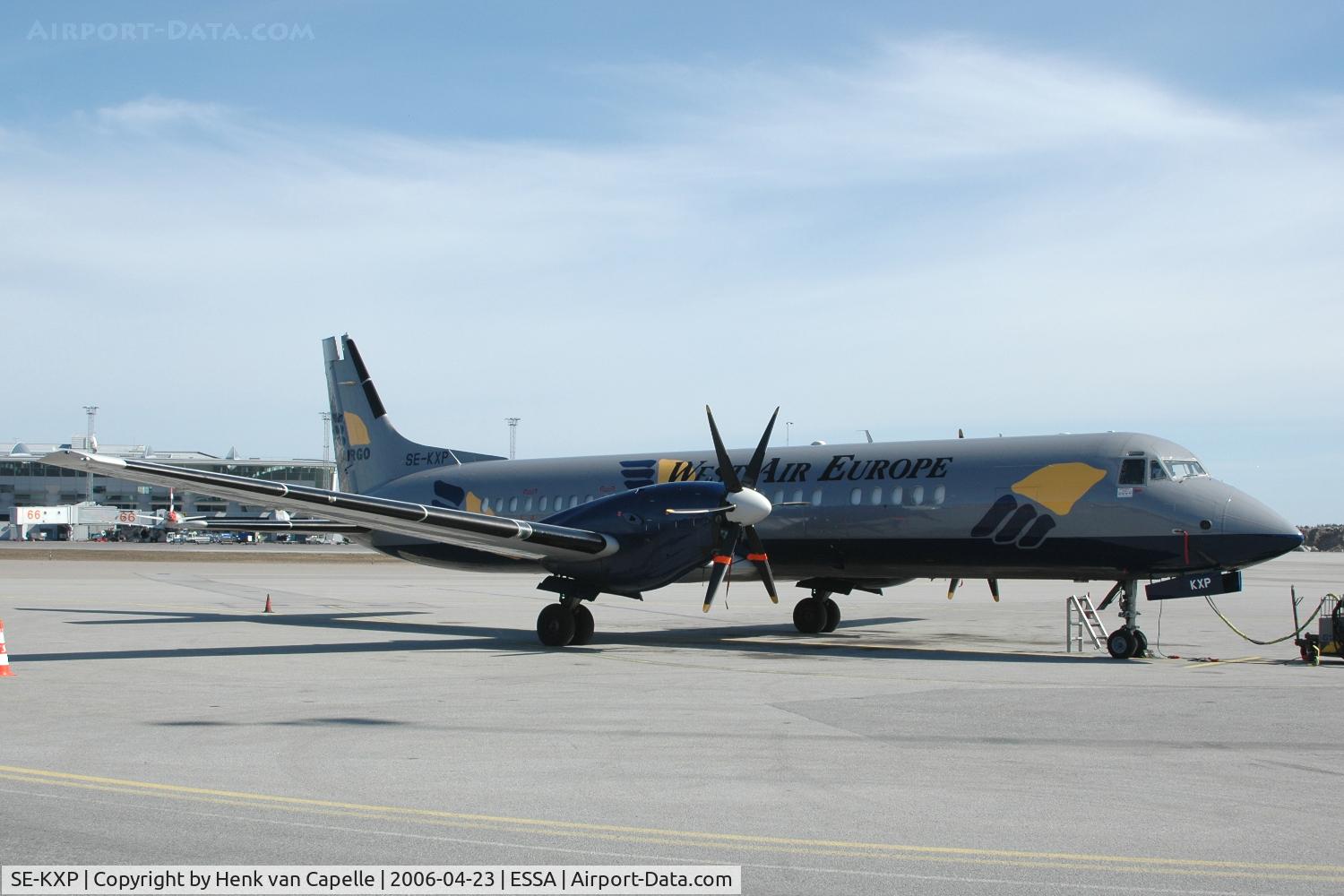 SE-KXP, 1992 British Aerospace ATP(F) C/N 2056, ATP of West Air Europe parked on the platform of Stockholm Arlanda airport, Sweden.