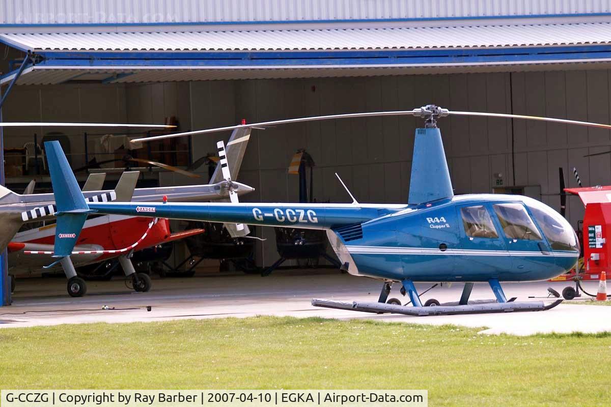 G-CCZG, 2004 Robinson R44 Raven II C/N 10474, Robinson R-44 Clipper II [10474C] Shoreham~G 10/04/2007