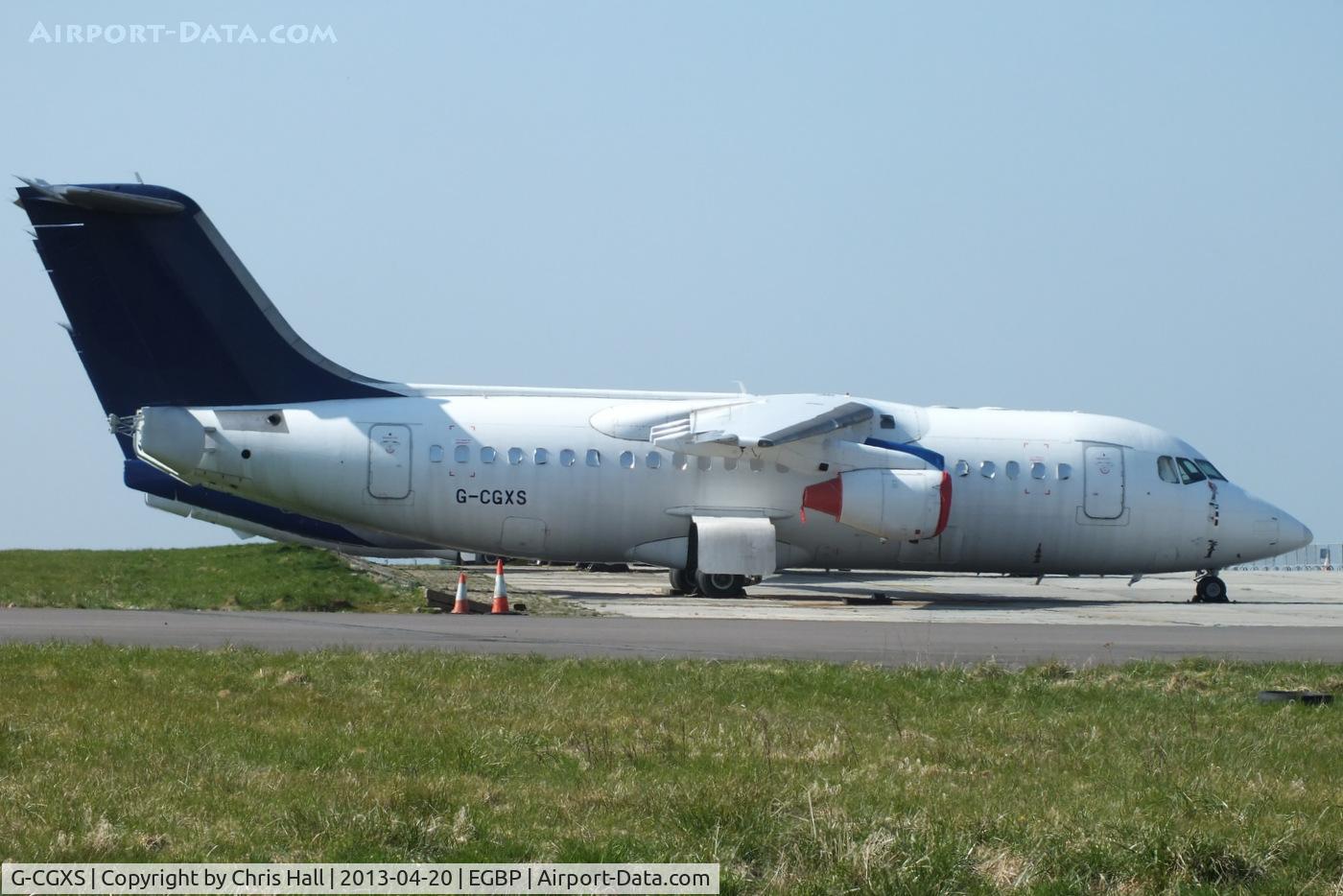 G-CGXS, 1995 British Aerospace Avro 146-RJ85 C/N E.2269, ex Lufthansa CityLine D-AVRF in storage at Kemble