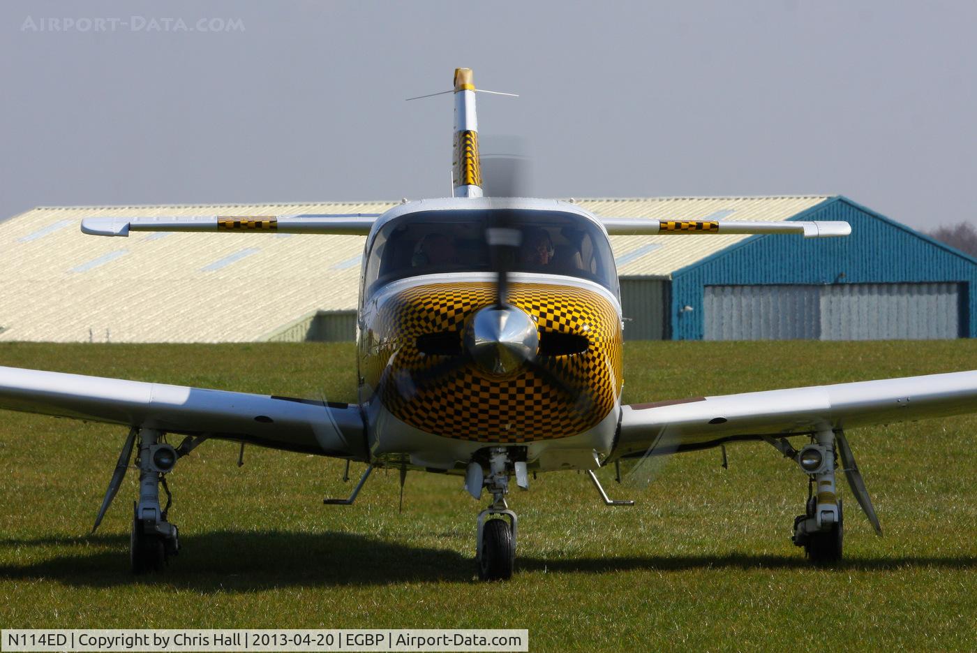 N114ED, 1995 Rockwell Commander 114B C/N 14637, visitor to the Rockwell Commander fly-in at Kemble