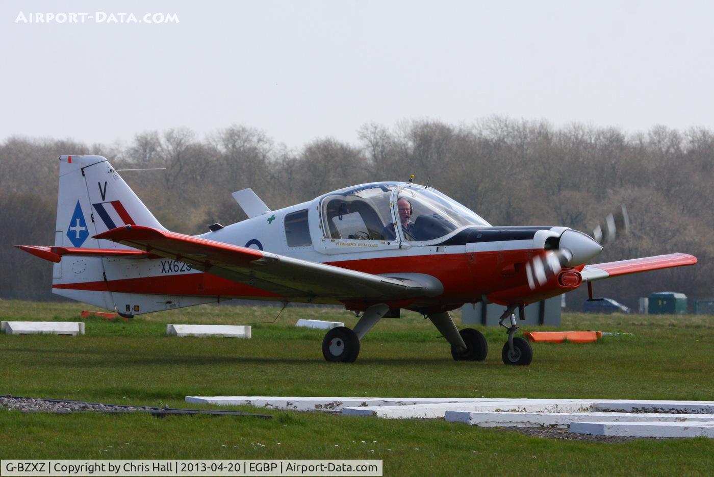 G-BZXZ, 1974 Scottish Aviation Bulldog T.1 C/N BH120/294, wearing its former UAS markings