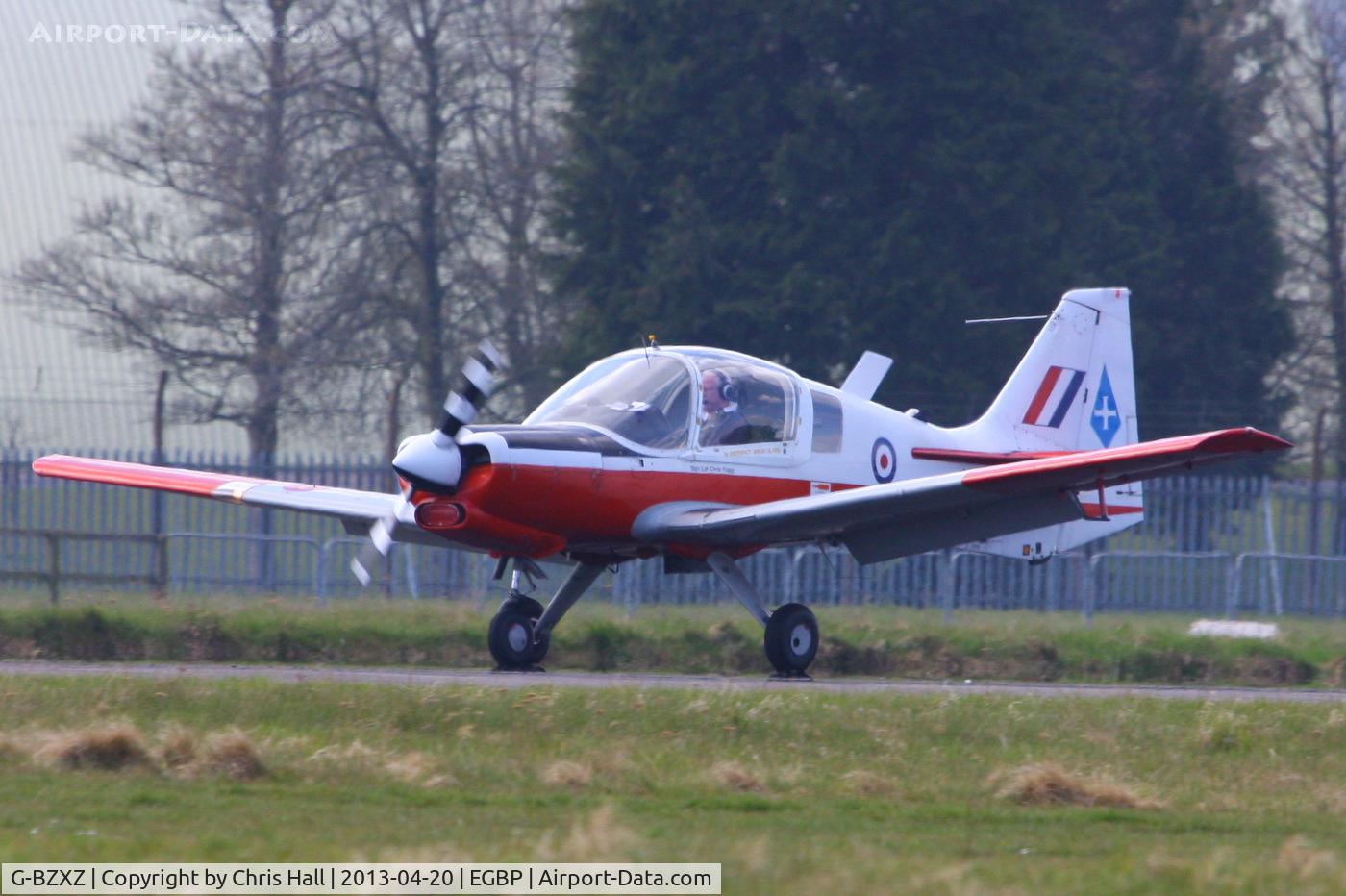 G-BZXZ, 1974 Scottish Aviation Bulldog T.1 C/N BH120/294, wearing its former UAS markings