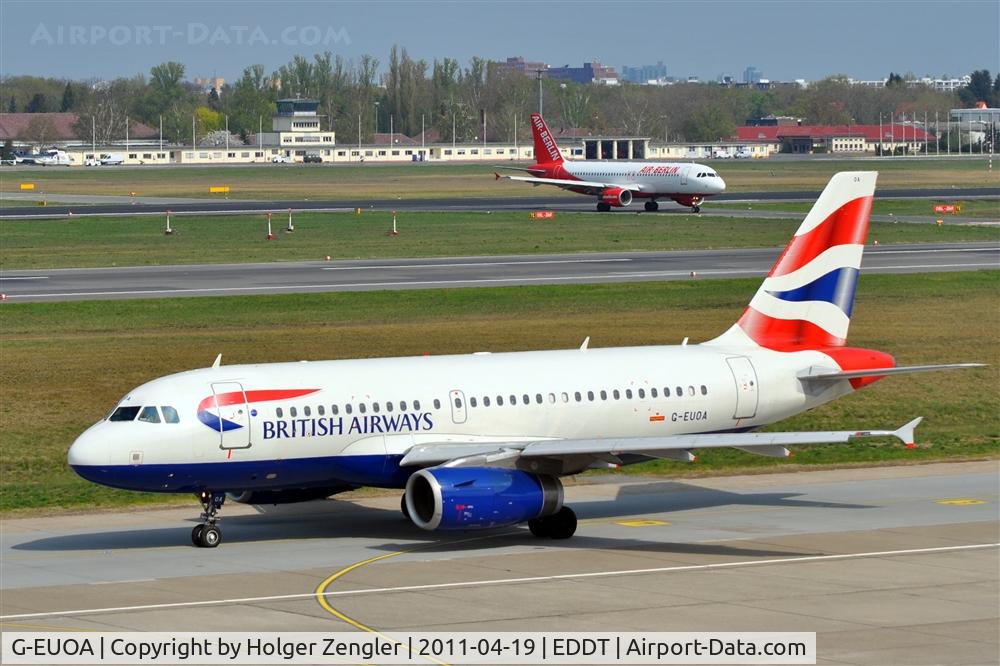 G-EUOA, 2001 Airbus A319-131 C/N 1513, Lining up for return to LHR.....