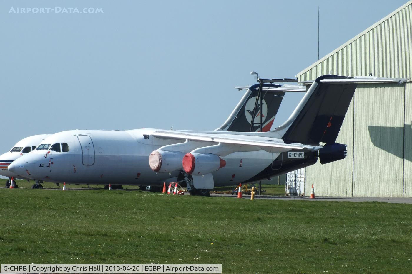 G-CHPB, 1997 British Aerospace Avro 146-RJ85 C/N E.2305, ex OO-DJZ Brussels Airlines in storage at Kemble