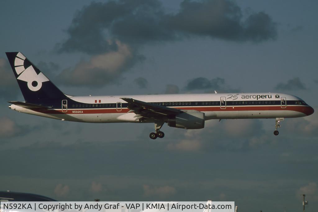 N592KA, 1992 Boeing 757-236 C/N 25592, Aeroperu 757-200