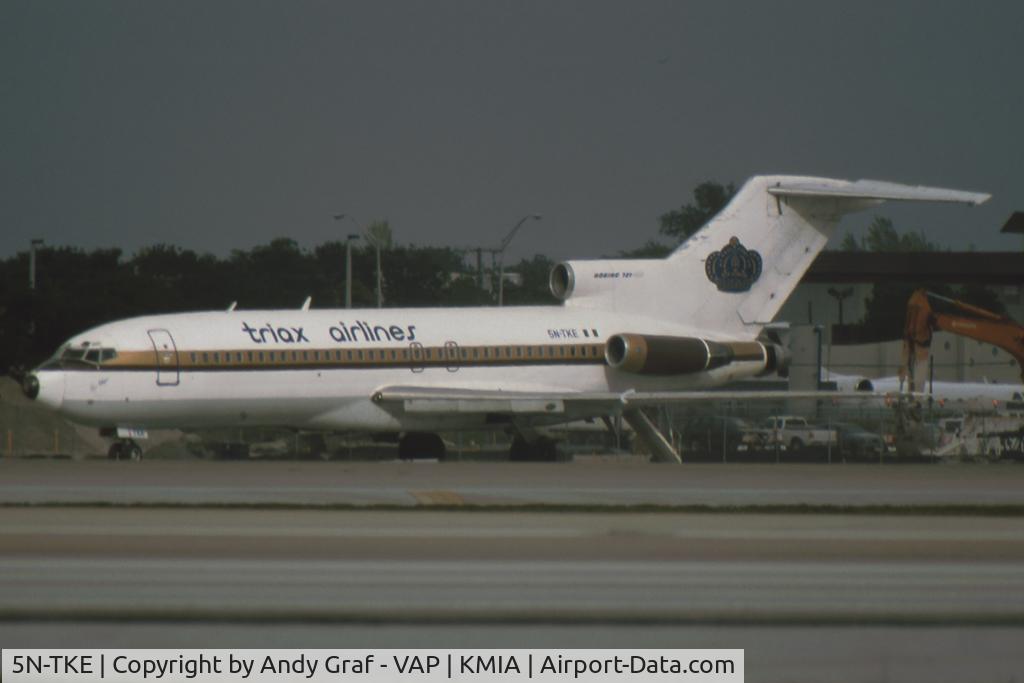 5N-TKE, 1967 Boeing 727-82 C/N 19406, Triax Airlines 727-100