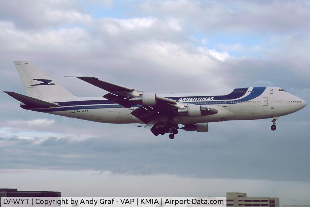 LV-WYT, 1971 Boeing 747-238B C/N 20009, Aerolineas Argentinas 747-200